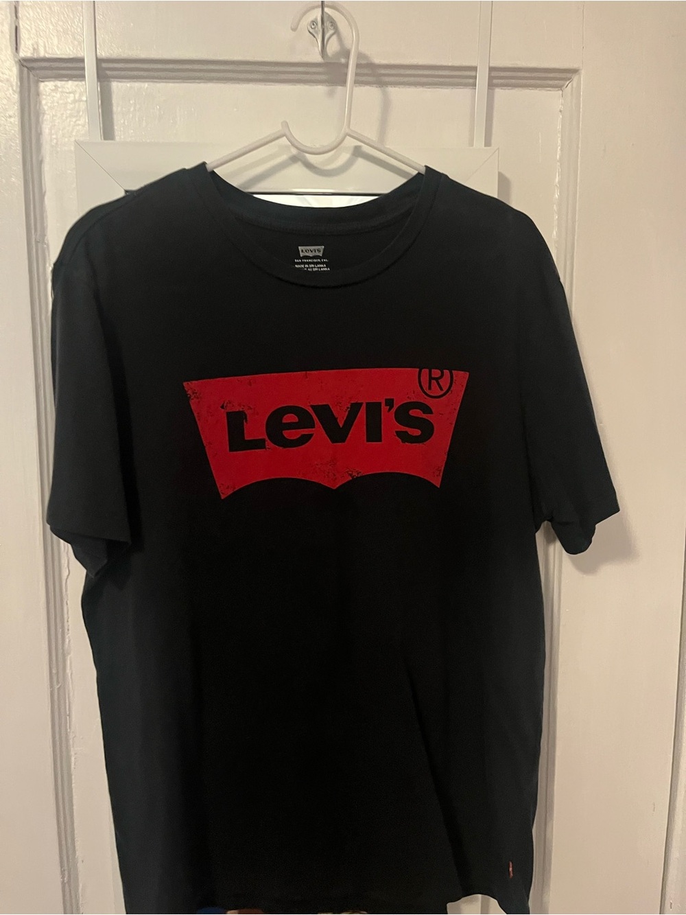 Levi's Black Short Sleeve Tee with Red Logo